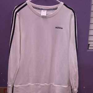 Adidas Men's Cream Crewneck Sweater